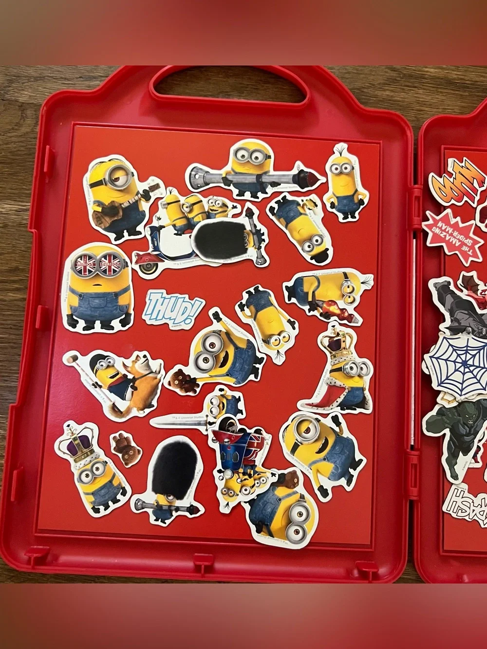 Spider Man Minion Magnets Carry Case Car Camping